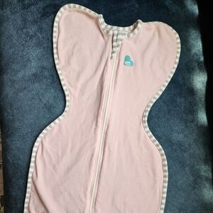 Love to Dream Pink Swaddle with Heart Accent